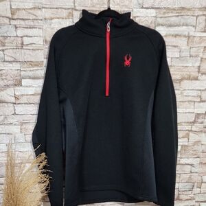 Spyder Men's Black Sweater with Red Accents Size XL